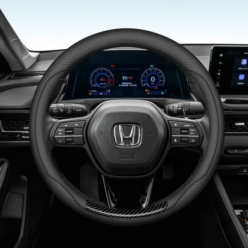 

Universal Leather Car Steering Wheel Cover Set 37/38cm for Honda CRV, Accord, XRV, 11th Gen Civic, Integra, Fit, Breeze,