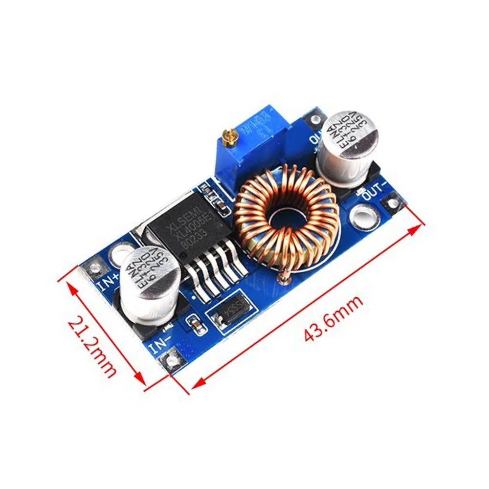 XL4005 DC-DC Non-isolated Step-down Power Module 5A 75W High Power 5-32V to 0.8V-24V Buck Power Board