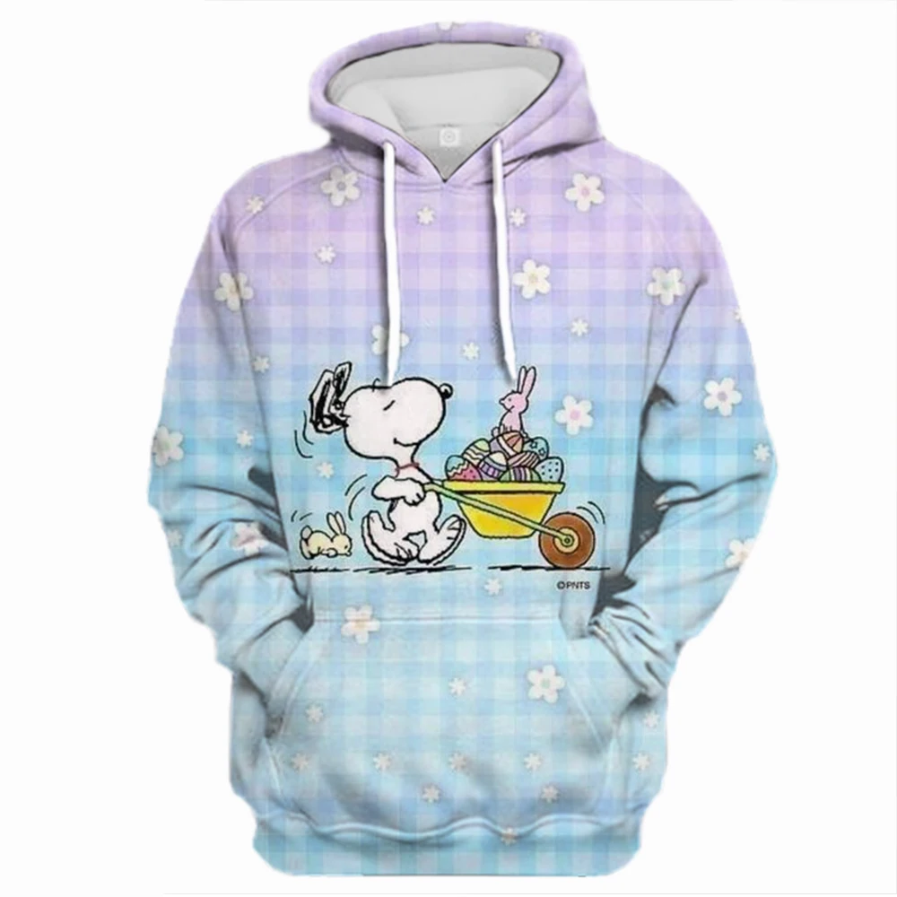 Spring and Autumn Disney Snoopy Printed Hoodie Casual Street Style Fashionable Simple Women\'s Top Pullover