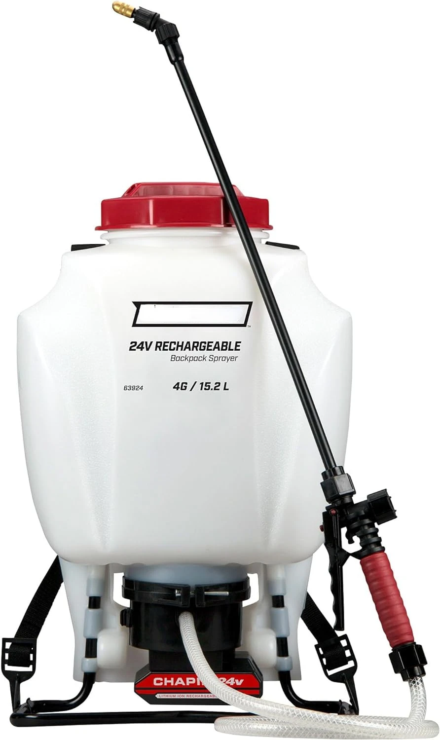 

63924 24v Battery Backpack Sprayer Powered, 4 gal, Translucent White