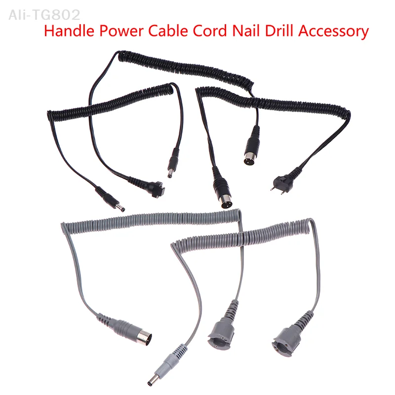 1 szt. Mocny kabel zasilający do frezarki 3-pinowy 9mm 6mm do 210 204 90 105L 102L Elektryczna frezarka do manicure - akcesorium