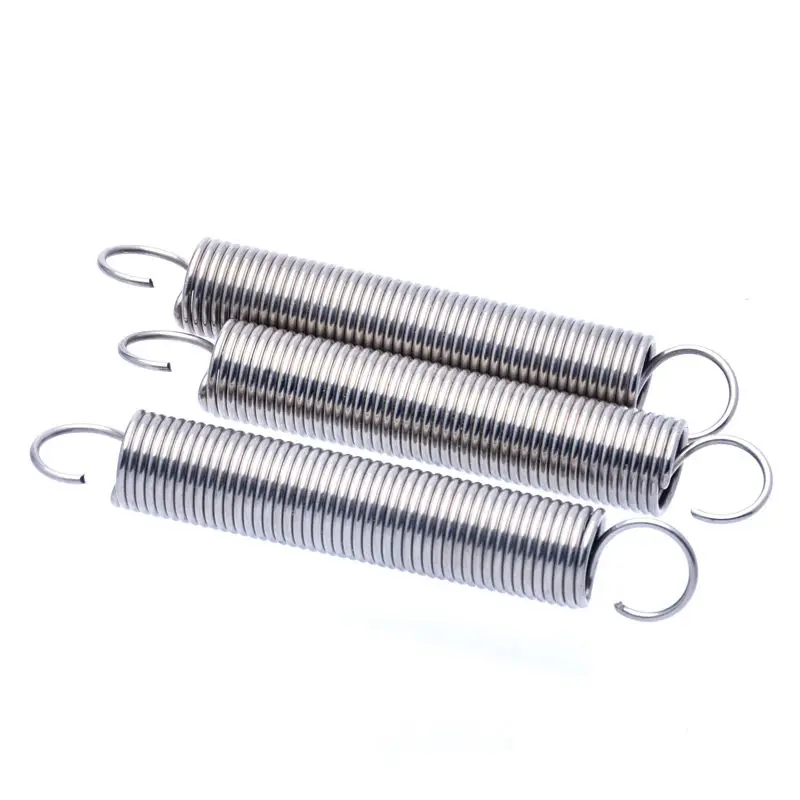 Stainless Steel S Hook Cylindroid Helical Pullback Extension Tension Coil Spring Wire Diameter 0.8- 1.0mm