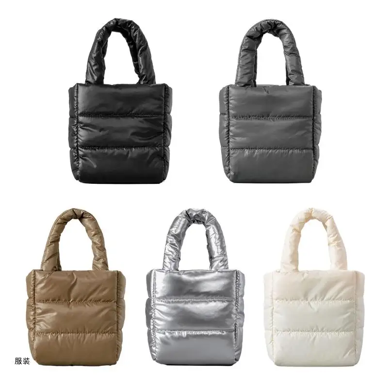 D0UD Solid Color Quilted Handbag Stylish Crossbdoy Shoulder Bag for Women Girls