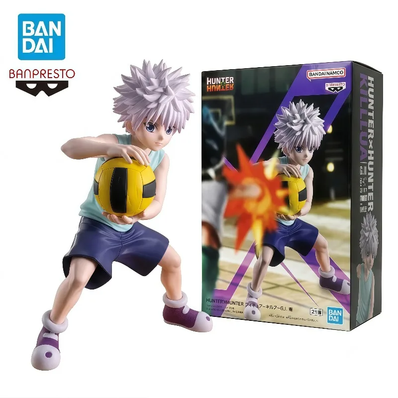 100% Original Banpresto G.I. Hunter x Hunter Killua Zoldyck Volleyball Anime Collectible Figure Desktop Home Decor Gift In Stock