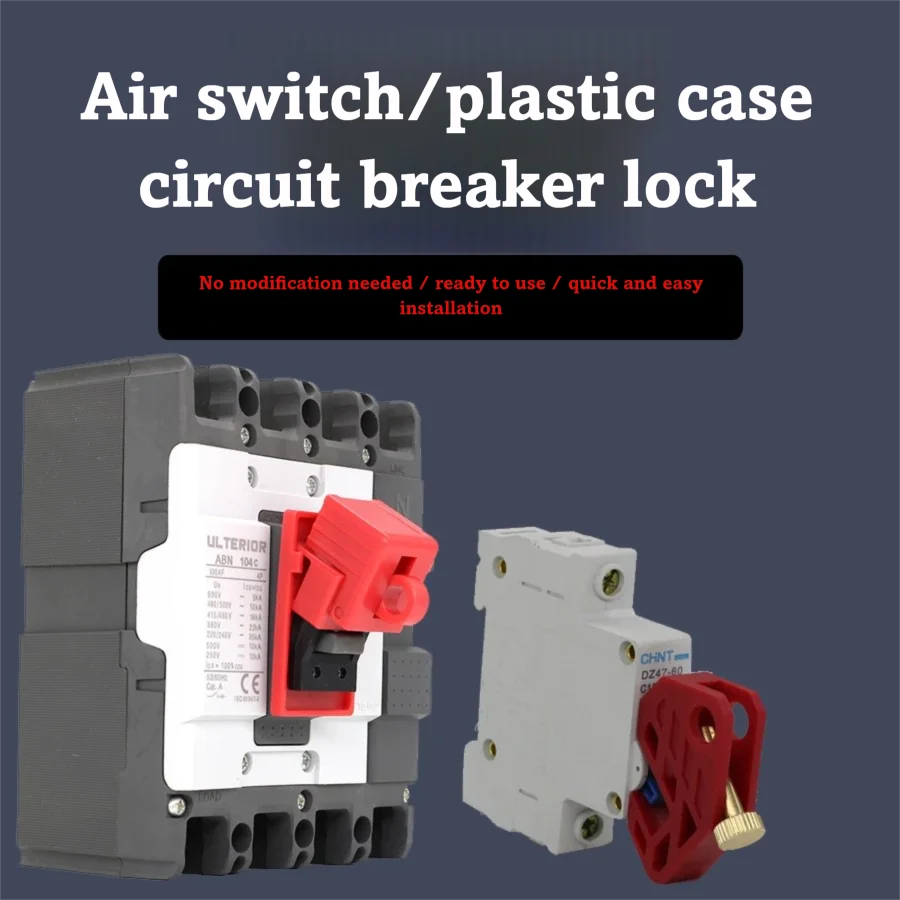 Plastic Case Circuit Breaker Lockout Small Air Switch Safety Lock Isolation Maintenance Circuit Breaker Lock Dz47 Mcb Lockout