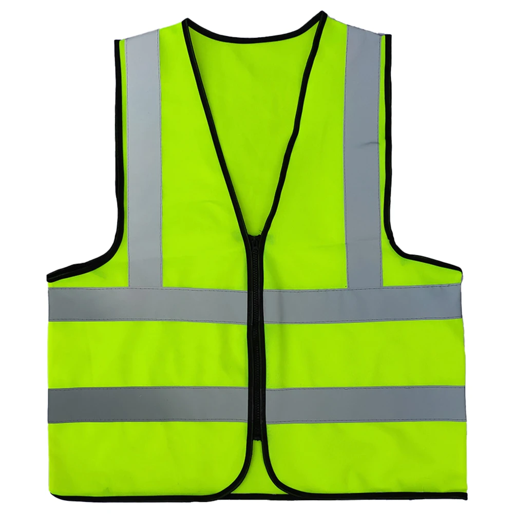 Car Reflective Safety Vest Breathable Reflective Strip Vest 2 Reflective Strip Multi-pocket Reflective Vest for Driver Workers