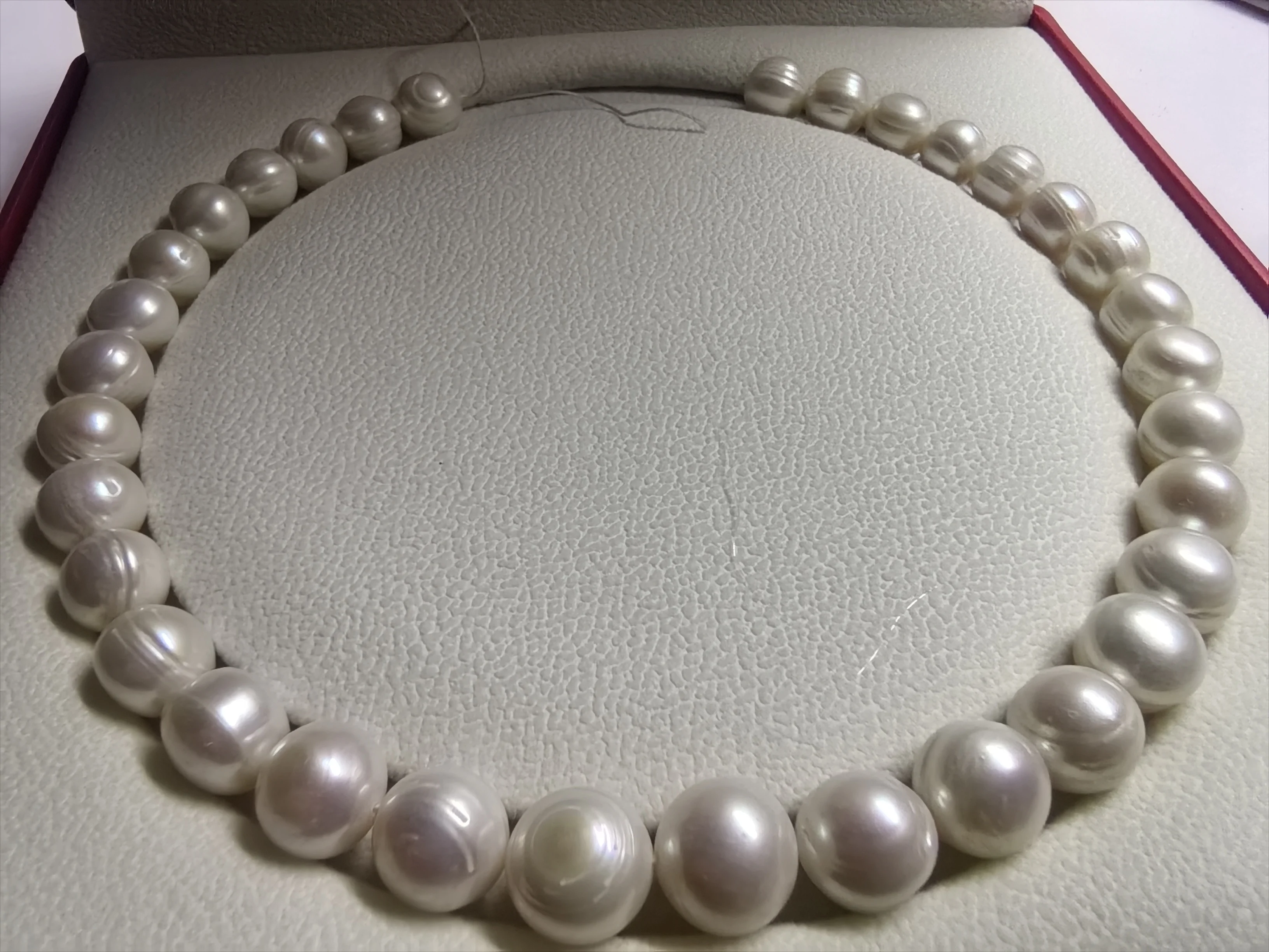 Natural Pearl AAA12-13 South Sea Baroque Pearl Necklace 14k Gold 16-30 inch  with Box Actual Photo