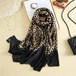 Spring Scarf Women's Luxury Design Scarf Silk Smooth Scarf Soft Muslim Headband Shawl Beach 85x180cm