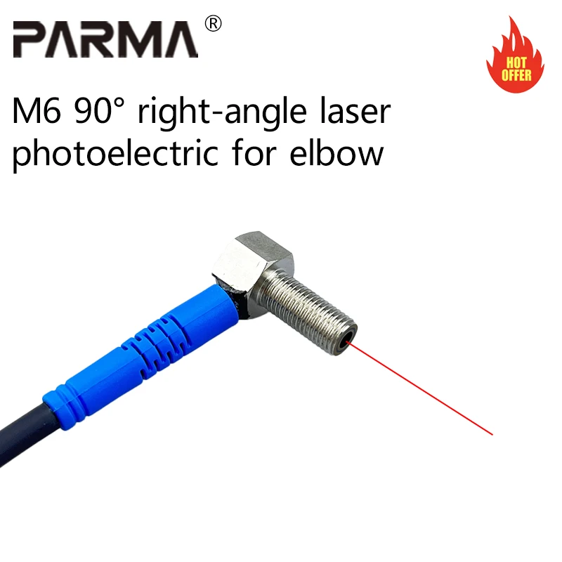 

Laser sensor M6 right-angle diffuse reflection photoelectric sensor can be selected as 2mm/1mm/0.5mm