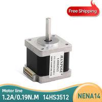 Nema14 Stepper Motor 2 Phase 1.8 Degree 14HS3512 For Titan Extruder 4 Lead H35mm 3D Printer Parts Step Motor