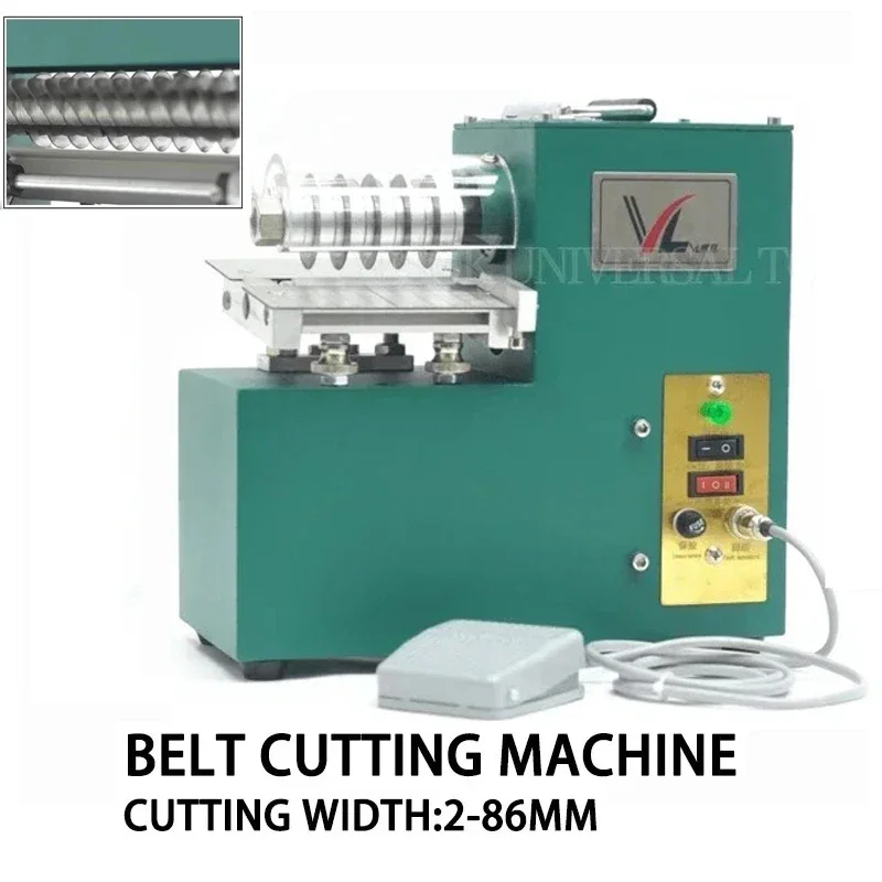 Leather Strip Belt Strap Cutting Machine with Edge Folding Leather Laminating Handmade/Leathercraft Winding Brick Making Tufting