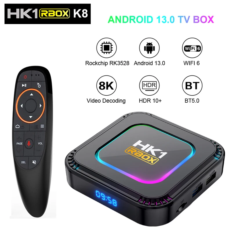 جديد أندرويد 13 صندوق التلفزيون HK1 RBOX K8 RK3528 4G 32G 64G 128G 5G WIFI6 4K 8K ثلاثية الأبعاد BT USBSmart TVBOX العالمي ميديا بلاير مجموعة صندوق