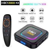 NEW Android 13 TV BOX HK1 RBOX K8 RK3528 4G 32G 64G 128G 5G WIFI6 4K 8K 3D BT USBSmart TVBOX Global Media Player Set Top BOX