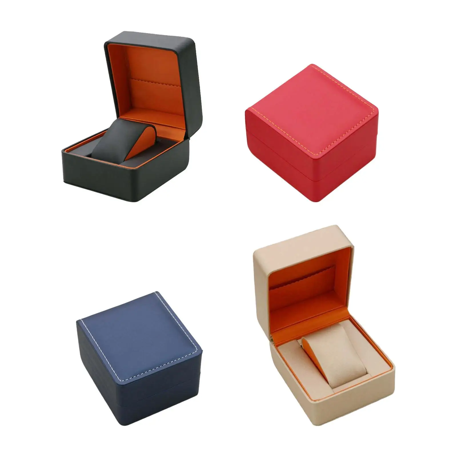 Caja de joyería para reloj individual para hombre, estuche de exposición para reloj de pulsera, Estuche De Viaje para colgante, pulsera, pendientes, perno prisionero, cumpleaños