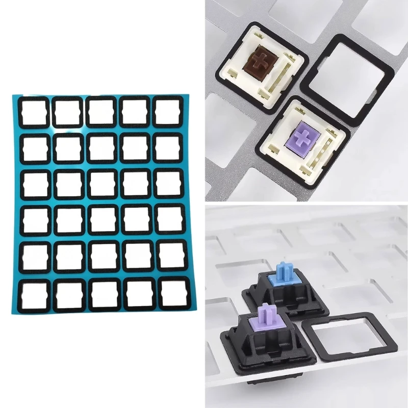  120Pcs Foam Material Switches Pad Stickers for Hot Swappable Mechanical Keyboards Reduce Noise Sound