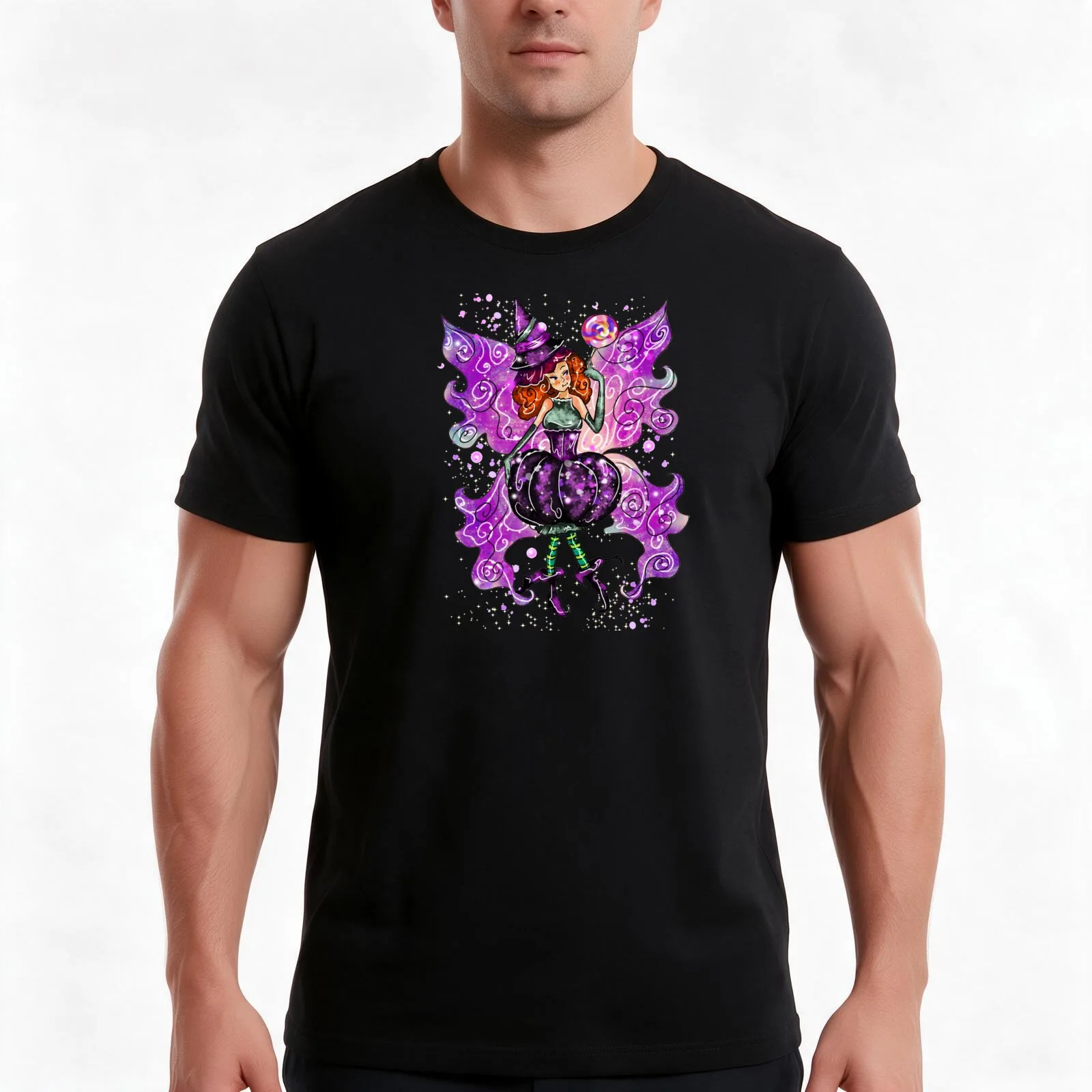 Fuppa The Fancy Halloween Candy Fairy? T-Shirt, Summer Casual Cotton Tee, Oversized Streetwear Tops, Vintage Graphic Print