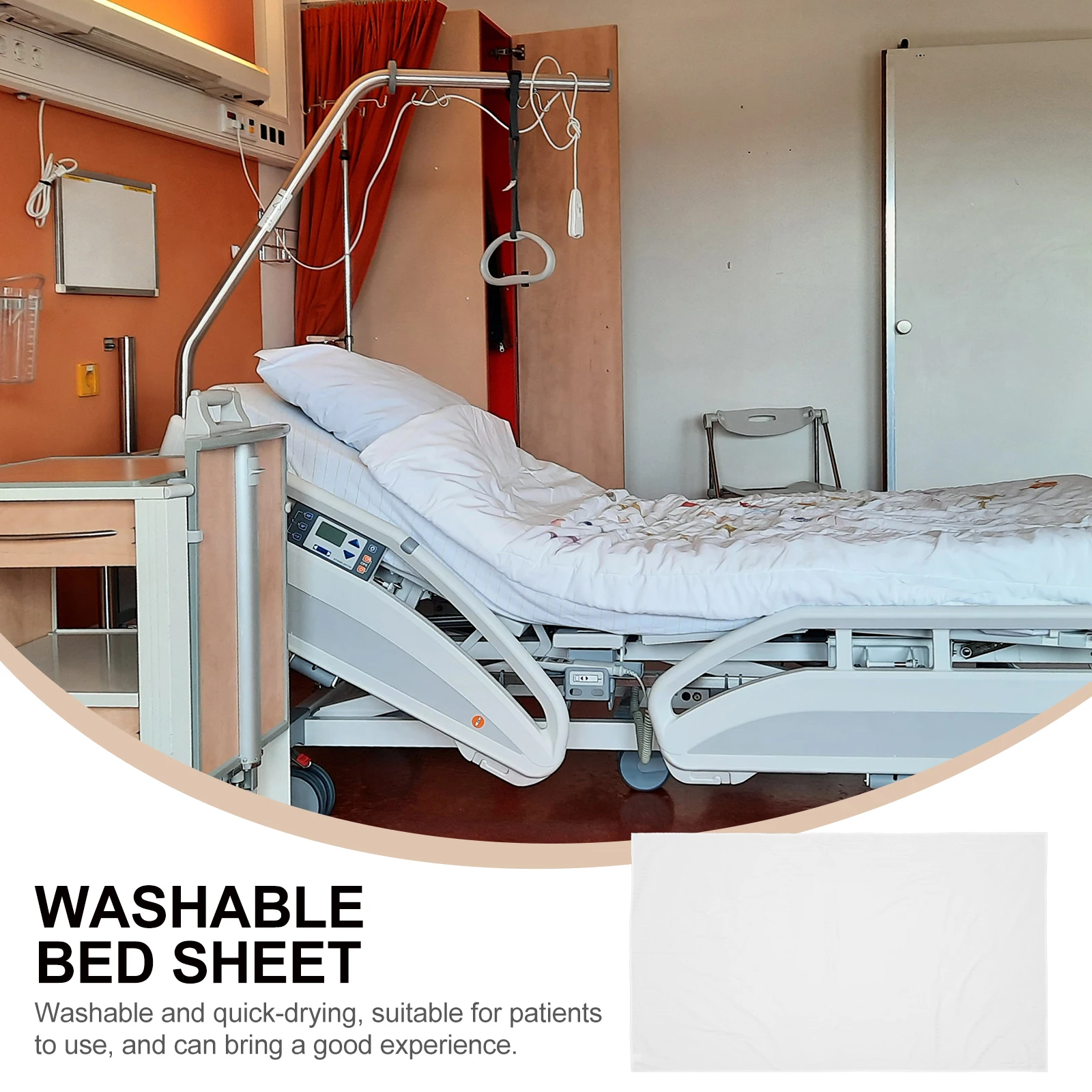 

Hospital Bed Sheet Bedding Protector Flat Cover Washable Silk Cotton Individual