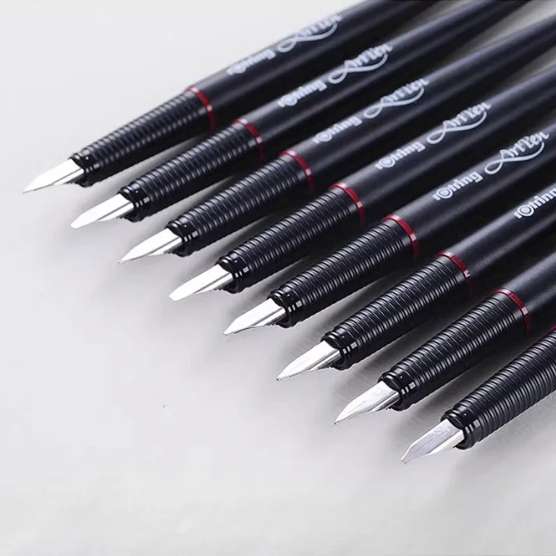 

Немецкая металлическая перьевая ручка Rotring Red Ring с плоским наконечником 0.38/0.5/0.7/1.0/1.9/2.3 мм для школы, творчества и письма