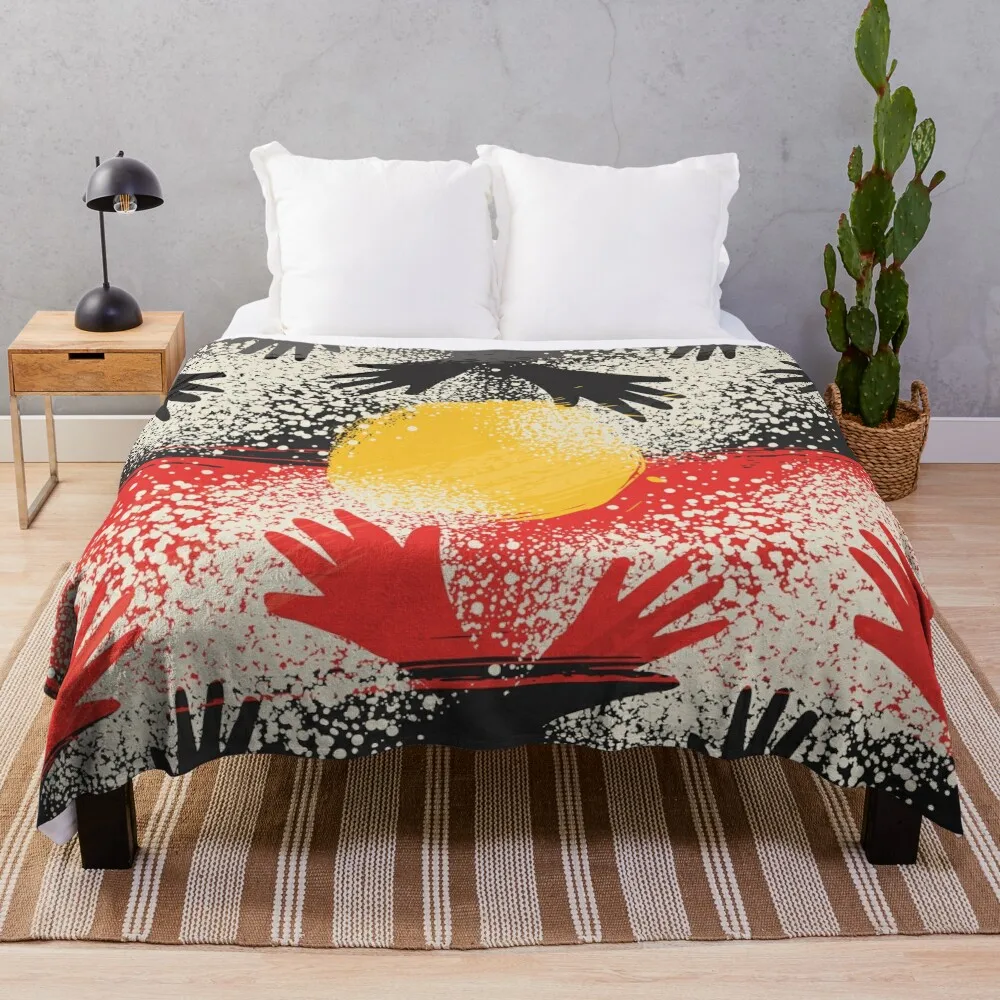 

Awesome Aboriginal Dot Art Throw Blanket Summer Beddings Plaid Thins Large Blankets