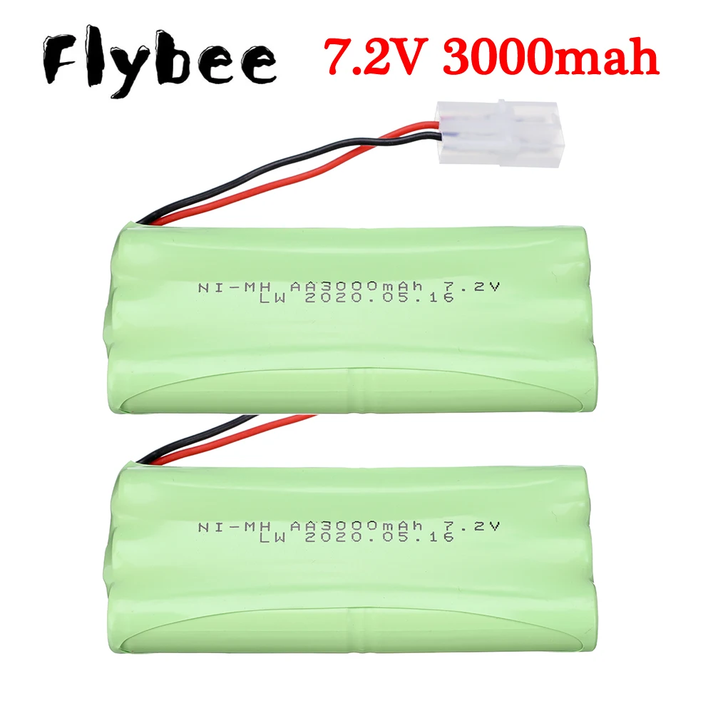 3000mah 7.2V NiMH Battery For Rc Toys Cars Tanks Trucks Robots Guns Boats AA 7.2V NI-MH Battery Pack SM Plug 1pcs to 5pcs