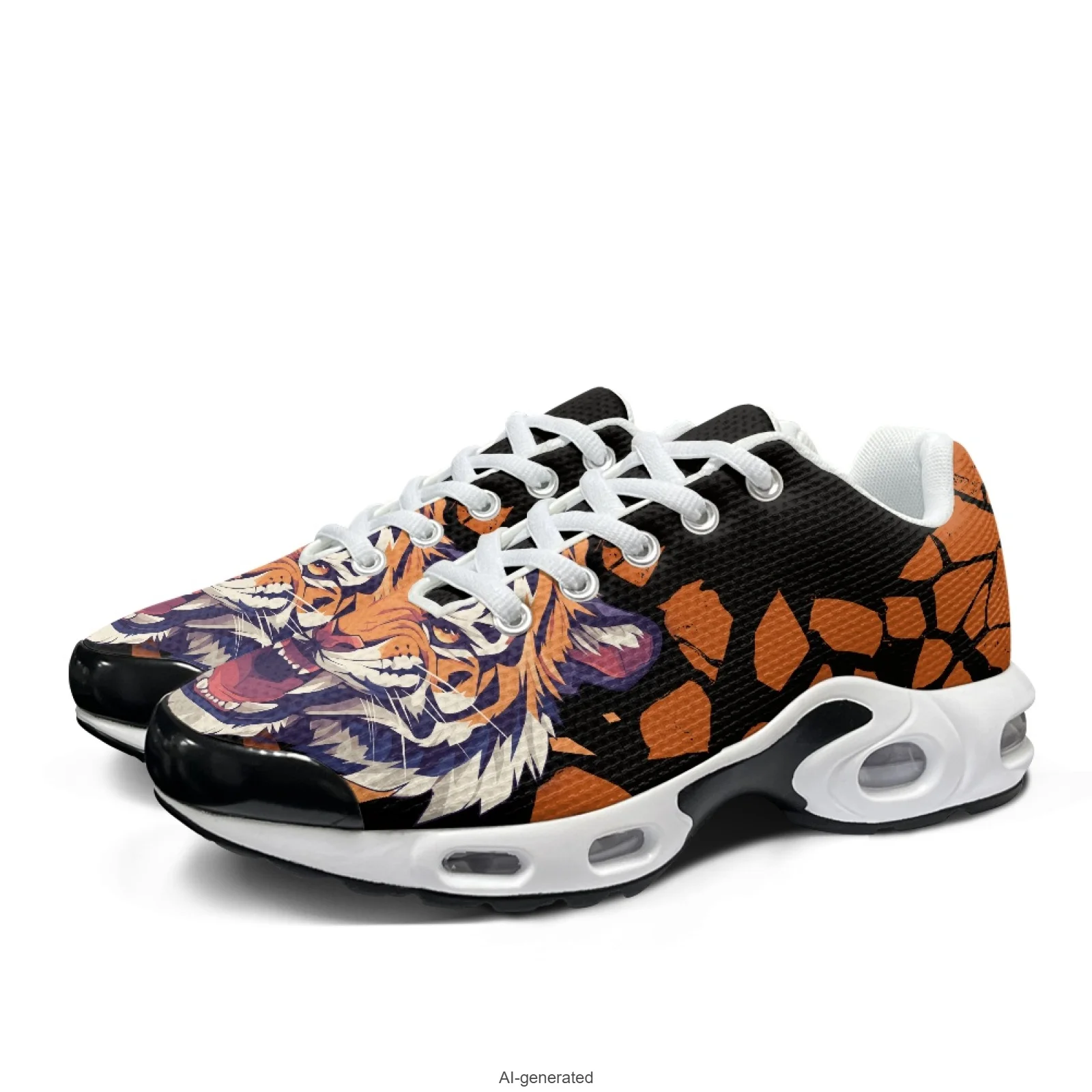 XIXIRIMIDO Tiger Air-Cushioned Sneakers Women's Running Shoes Men's Commuter Shoes Lightweight Breathable Soft Comfortable 36-48
