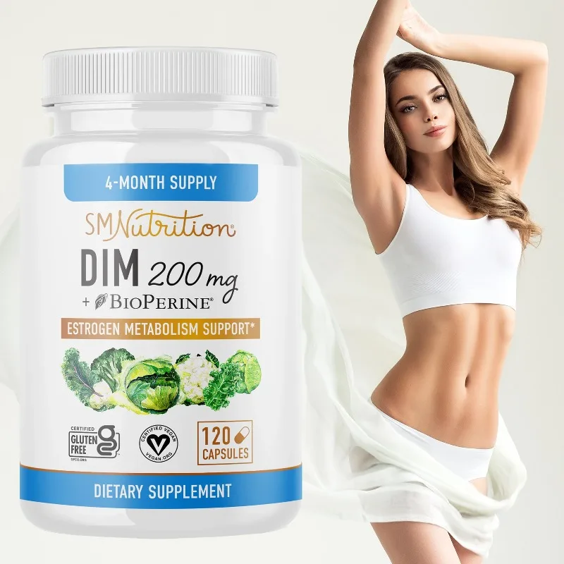 

DIM Supplement 200 Mg - Diindolylmethane for Women's Estrogen Secretion Balance, Menopause, PCOS, Metabolic Support