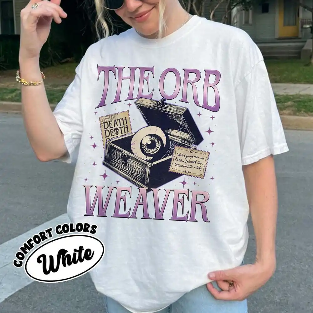 قميص مريح لمحبي الرومانسي الداكن Brynne Inspired Book Tee The Orb Weaver هدية لمحبي الكتب Y2K ملابس الشارع العصرية اليومية