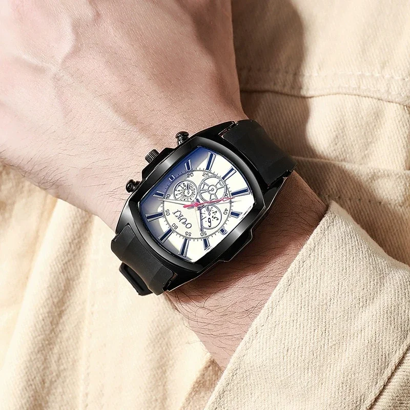 Nueva moda para hombre, relojes de lujo, reloj de cuarzo informal de silicona militar deportivo para hombre, relojes de regalo para hombre, relojes para hombre