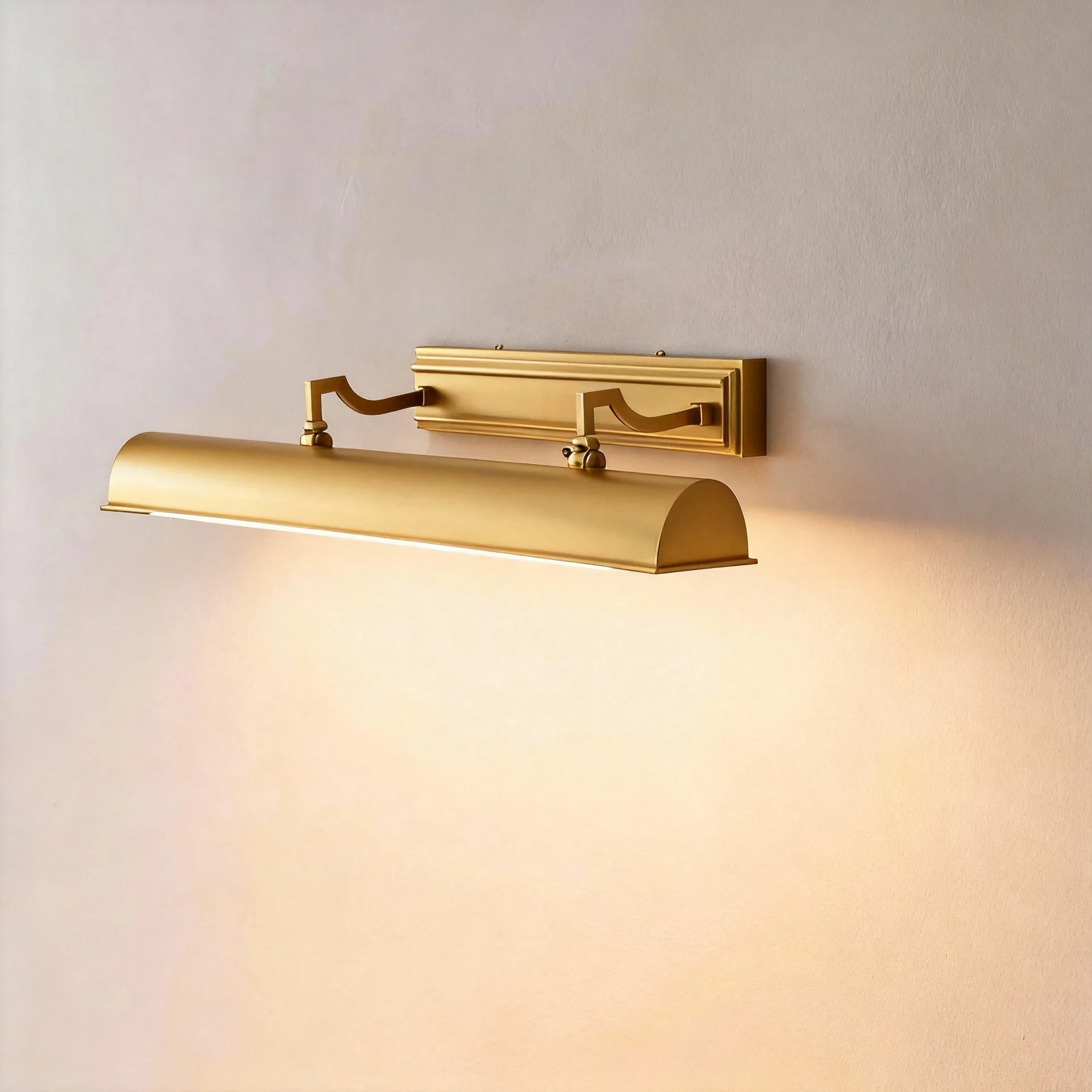 Retro pure copper mirror painting lamp living room study exhibition hall bathroom cabinet aisle decoration LED wall lamp