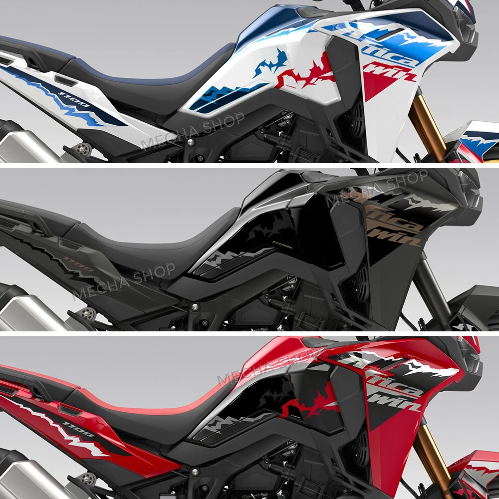 For Africa Twin CRF 1100 L 3D Epoxy Resin Protective Sticker Motorcycle Tank Pad Stickers Protection Kit Waterproof Sticker