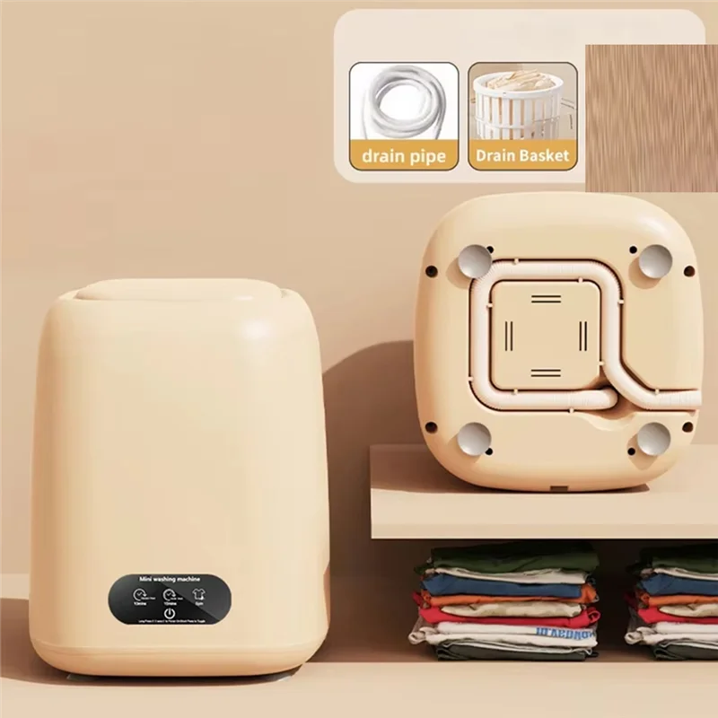 A26T-Compact Portable Washing Machine, Mini Automatic Washer For Underwear And Children's Clothes,Ideal For Small Spaces (EU)