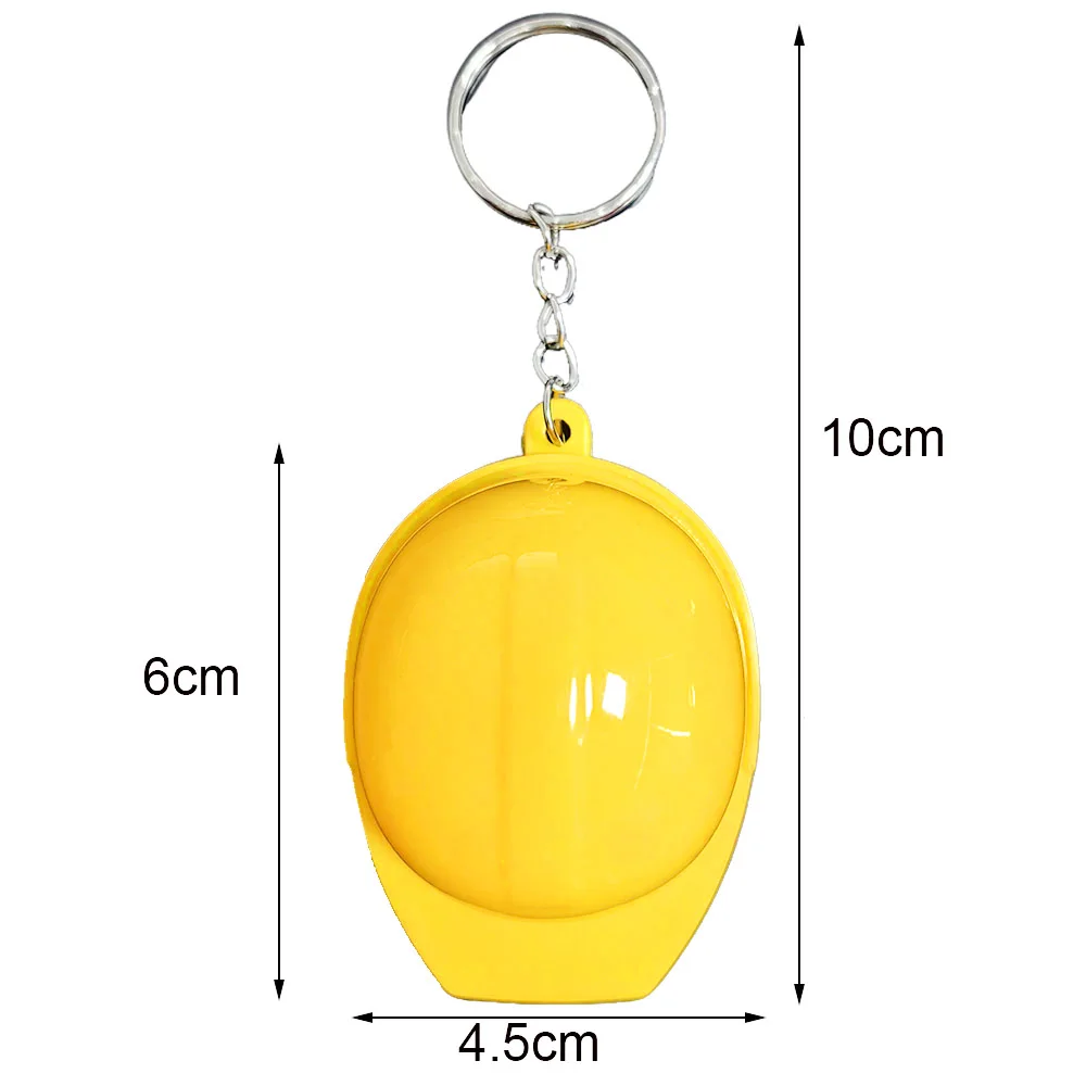 6/12/18/24pcs Construction Party Favors Mini Helmet Keychain Small Safety Hat Keyring Construction Themed Birthday Party Decors