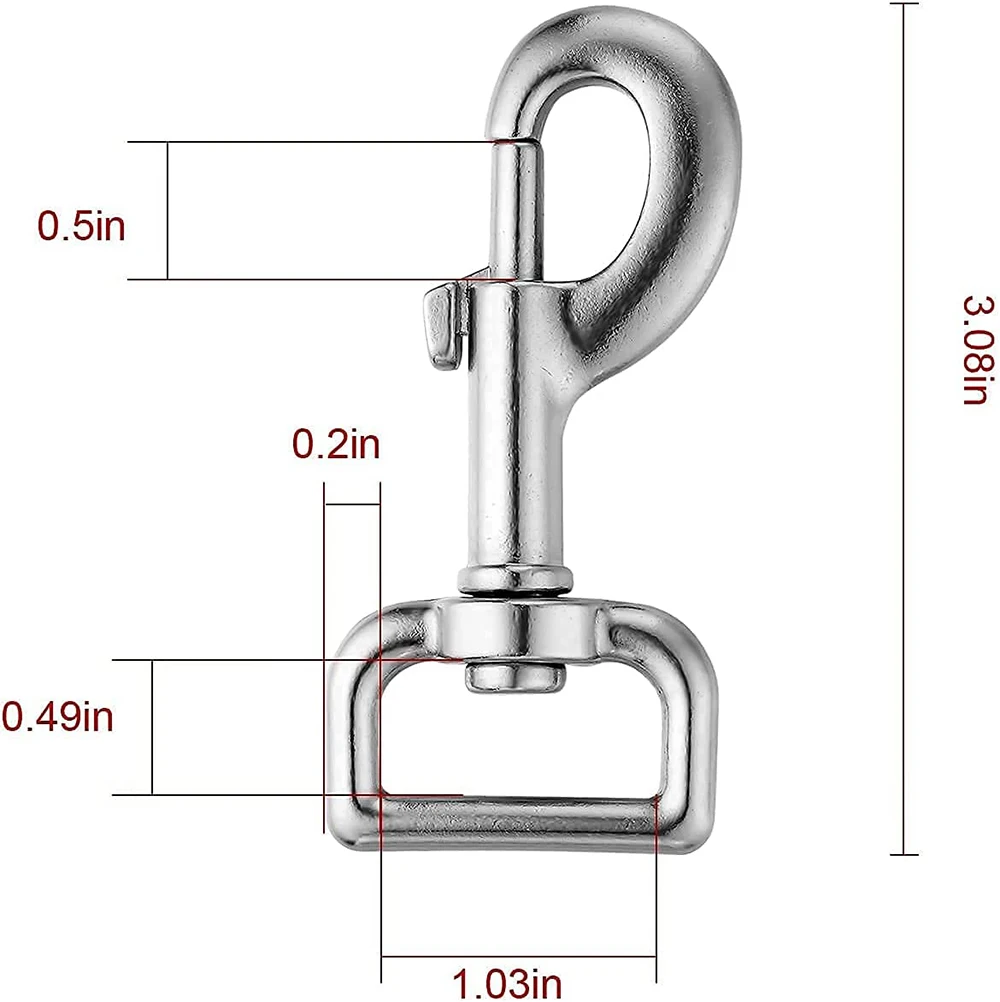 65mm 75mm Swivel Eye Bolt Snap Hooks Heavy Duty Dog Leash Clips Dog Leash Clasp Dog Leash Snaps Hooks Trigger Clip