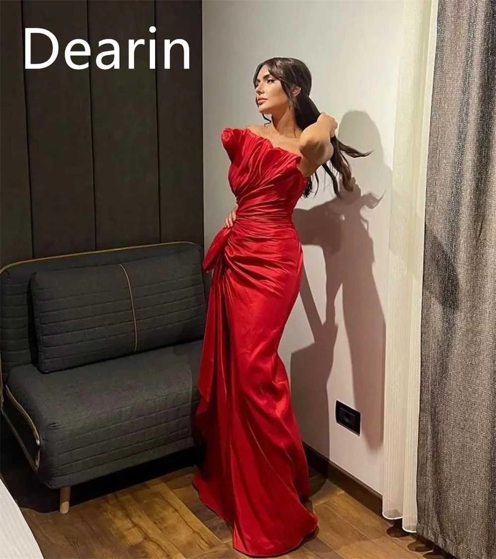 Customized Evening Dress Prom Gown Formal Party Occasion YPMWZX Strapless Column Floor Length Skirts Vertically Sleeveless Bespo