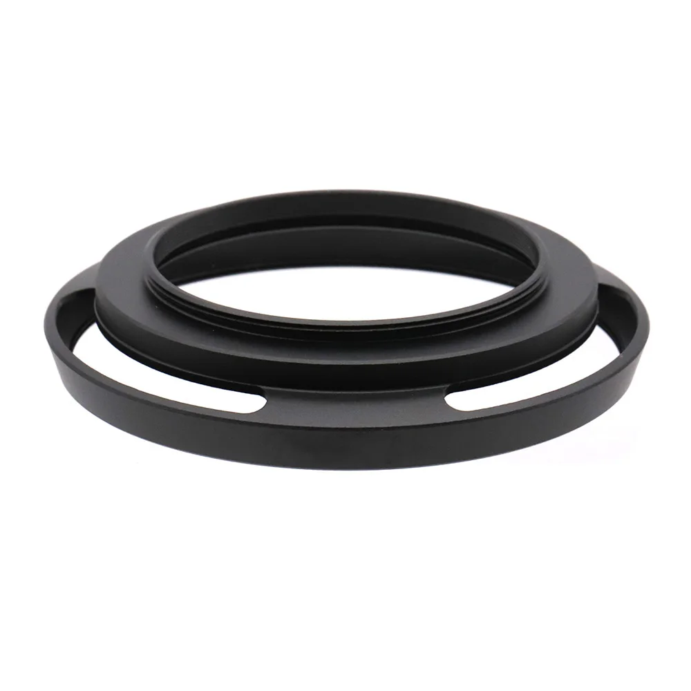 49/52/55/58/62/67/72/77/82mm Metal Screw-on Vented Lens Hood for wide-angle lenses universal Black photography accessory