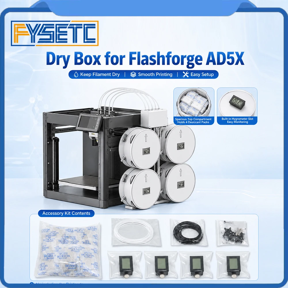 For FlashForge AD5X Filament Dry Box Environment for Drying Filaments to Improve Print Quality Kit For AD5X