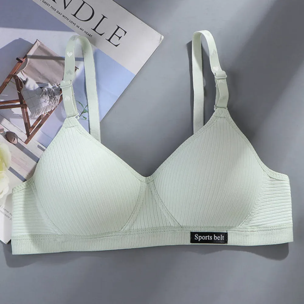 SP&CITY Korean Style Soft Breathable Thin Student Bras For Women Adjustable Straps Seamless Brassier Cotton Daily Lingerie