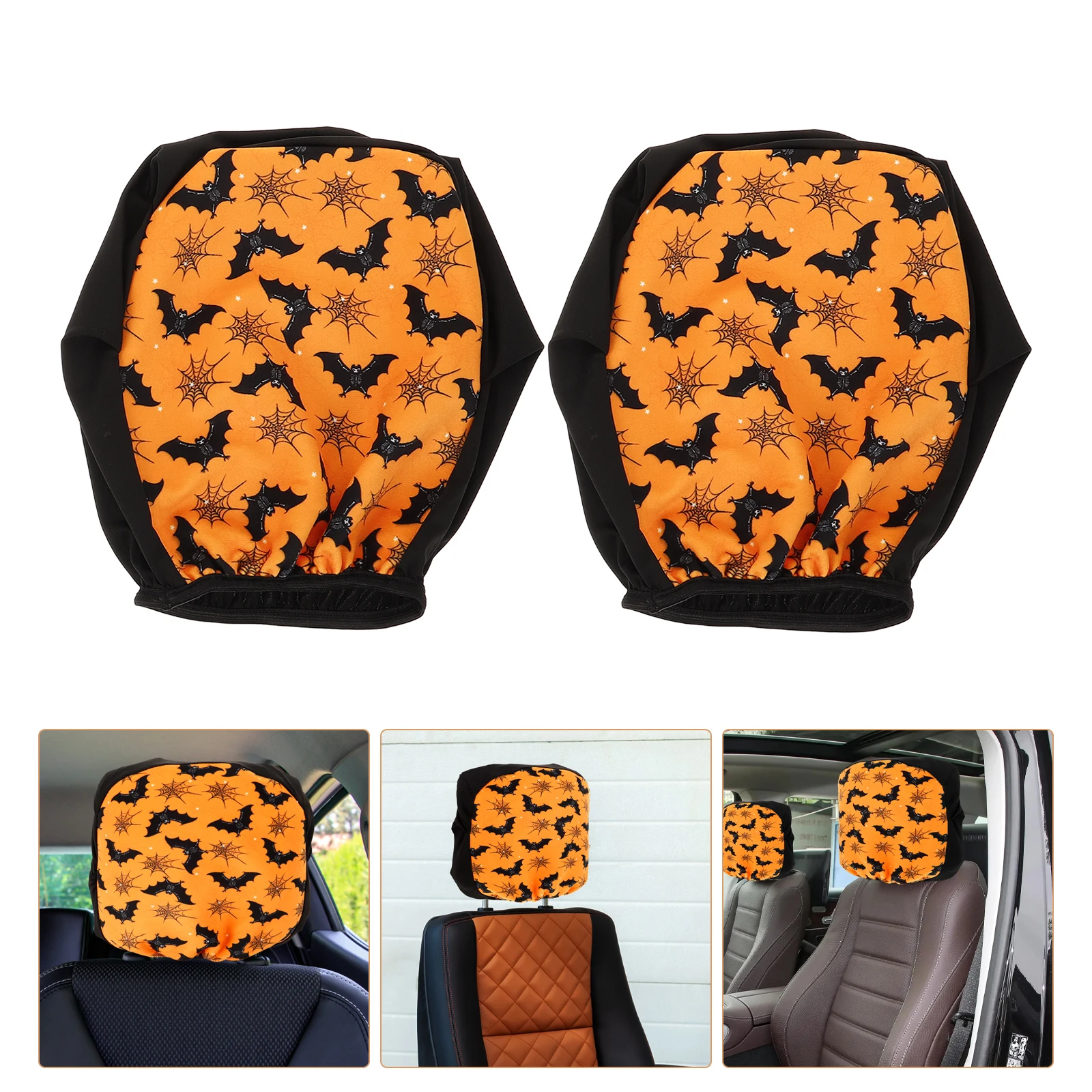 

2pcs Car Automotive Protector Vehicle Sleeve Protective Cover For Car Headrest Sturdy Easy Installation Elegant Design Cartoon