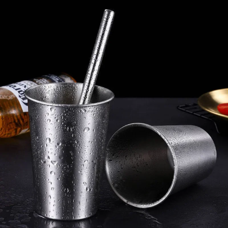 Steel Stainless Cups Water Coffee Tea Wine Gold Cup Household Anti-drop Drinking Tasse Restaurant Drinkware Beer Copo Kitchen