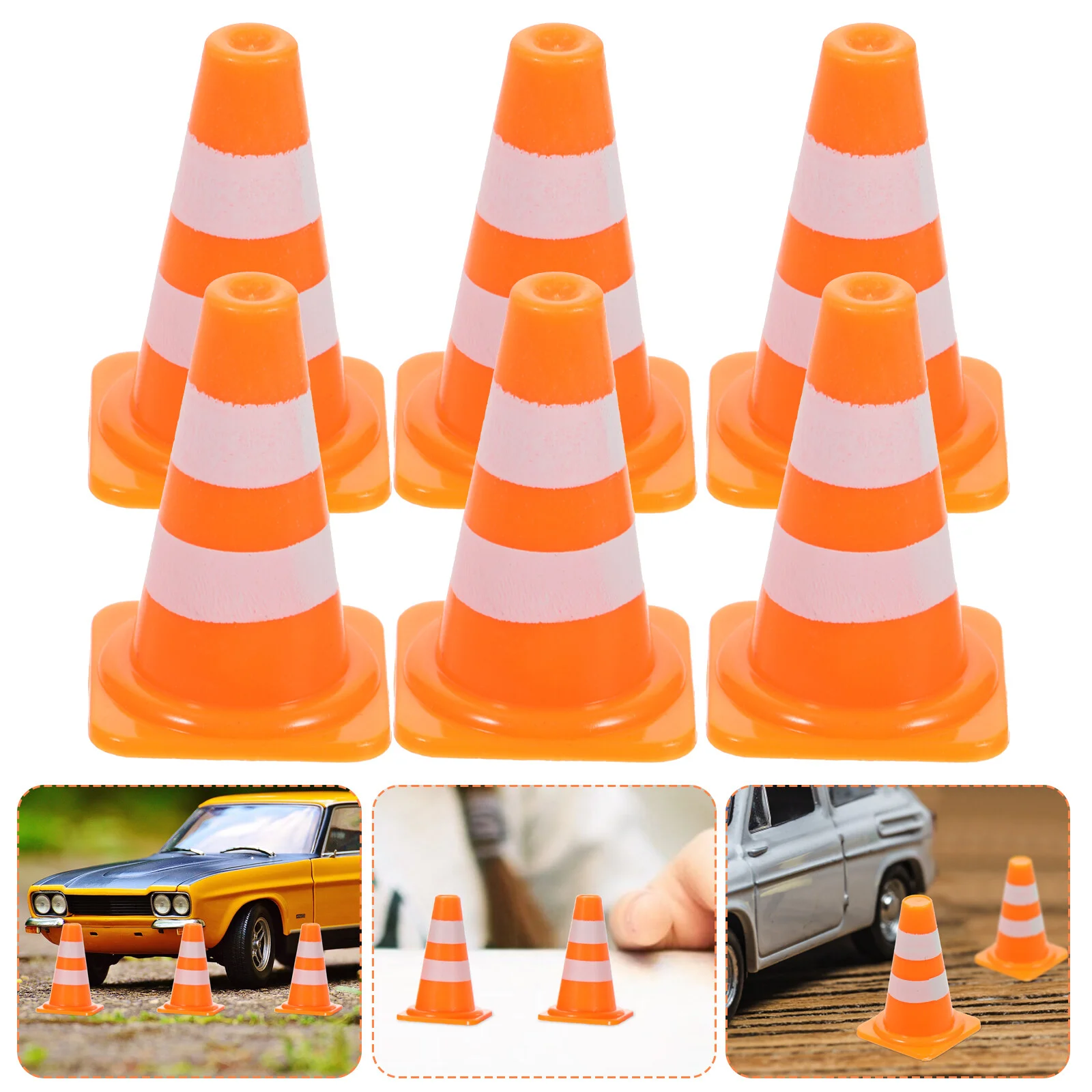 50/30/10Pcs Mini Traffic Cones Road Street Signs Toys Traffic Barricade Toys Construction Traffic Sign Toys Home decoration