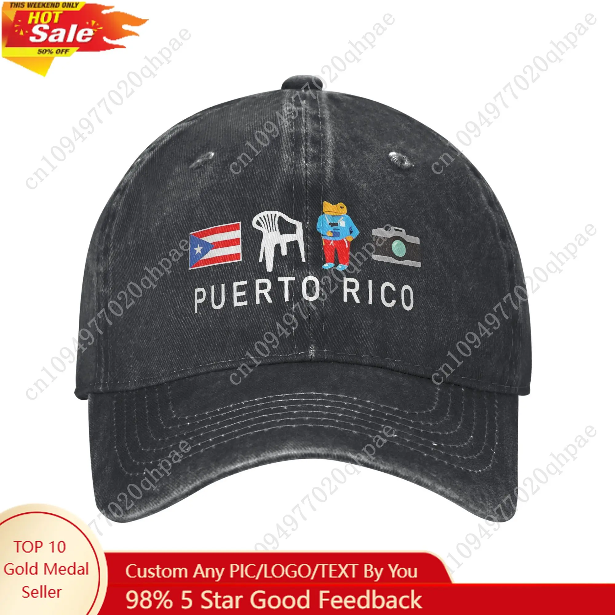 

Vintage Puerto Rico Debi Frog Tirar Mas Fotos Baseball Cap Unisex Distressed Cotton Snapback Cap Funny Golf Adjustable Fit Hats