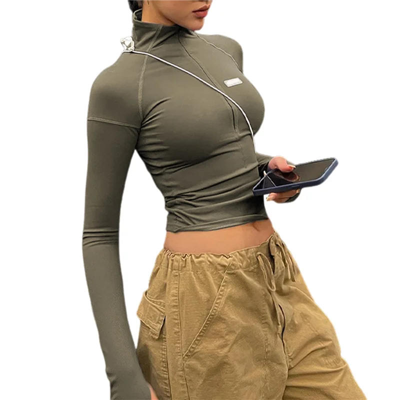 

Women's Sports Jackets Yoga Jackets With Zippers Short Sports Slim Tops