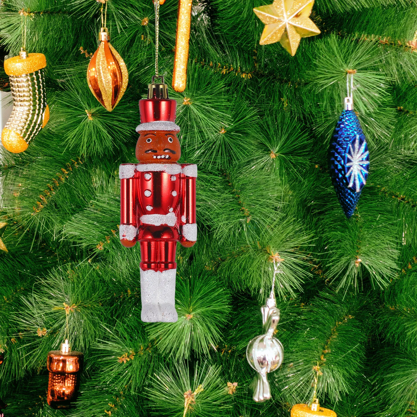 

3 Pcs Walnut Soldier Pendant Nutcracker Ornaments Pendants Decorate Hanging Craft Red Nutcrackers Crafts Festival