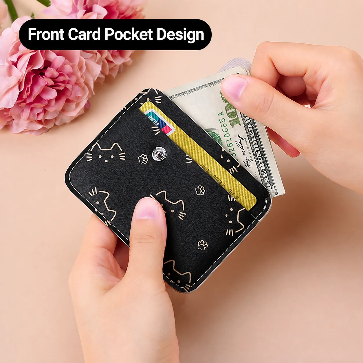 Women Card Holder Ultra Slim Multi Card Slot Card Holder Smooth Id Holder For Casual Dating Women