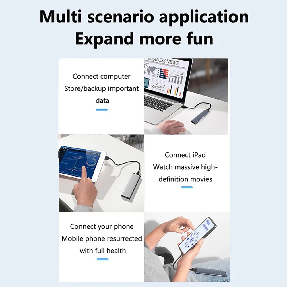 M.2 SSD Enclosure Dual Protocol NVME/NGFF SATA SSD USB 3.1 Type C 10Gbps Mobile Hard Disk Case For NVMe M.2 SSD M Key/B+M Key