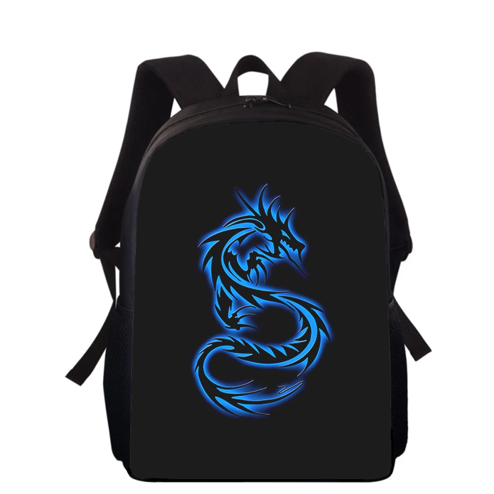 Chinese Dragon 3D Print Mochila para Crianças, Sacos Escolares Primários para Meninos e Meninas, Estudantes Sacos de Livro, Bolsa de Viagem, Mochila, 16"