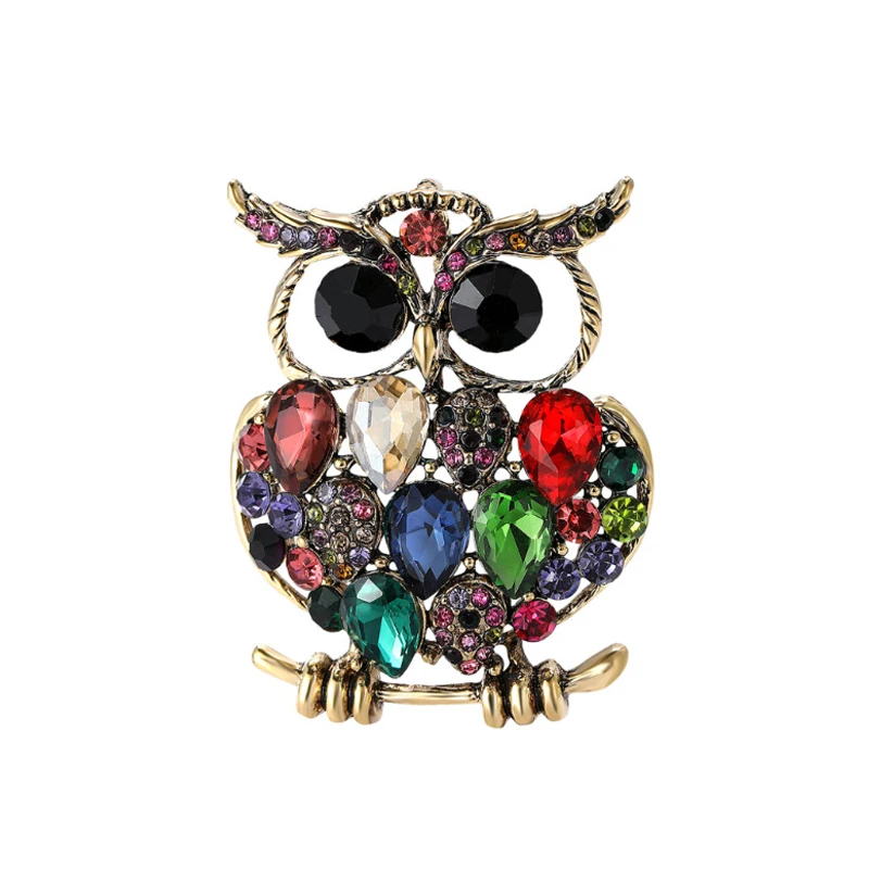 Vintage Owl Brooch for Women Men Exquisite Simulated Animal Brooches Pins Jewelry Accessories Party Gifts 2026