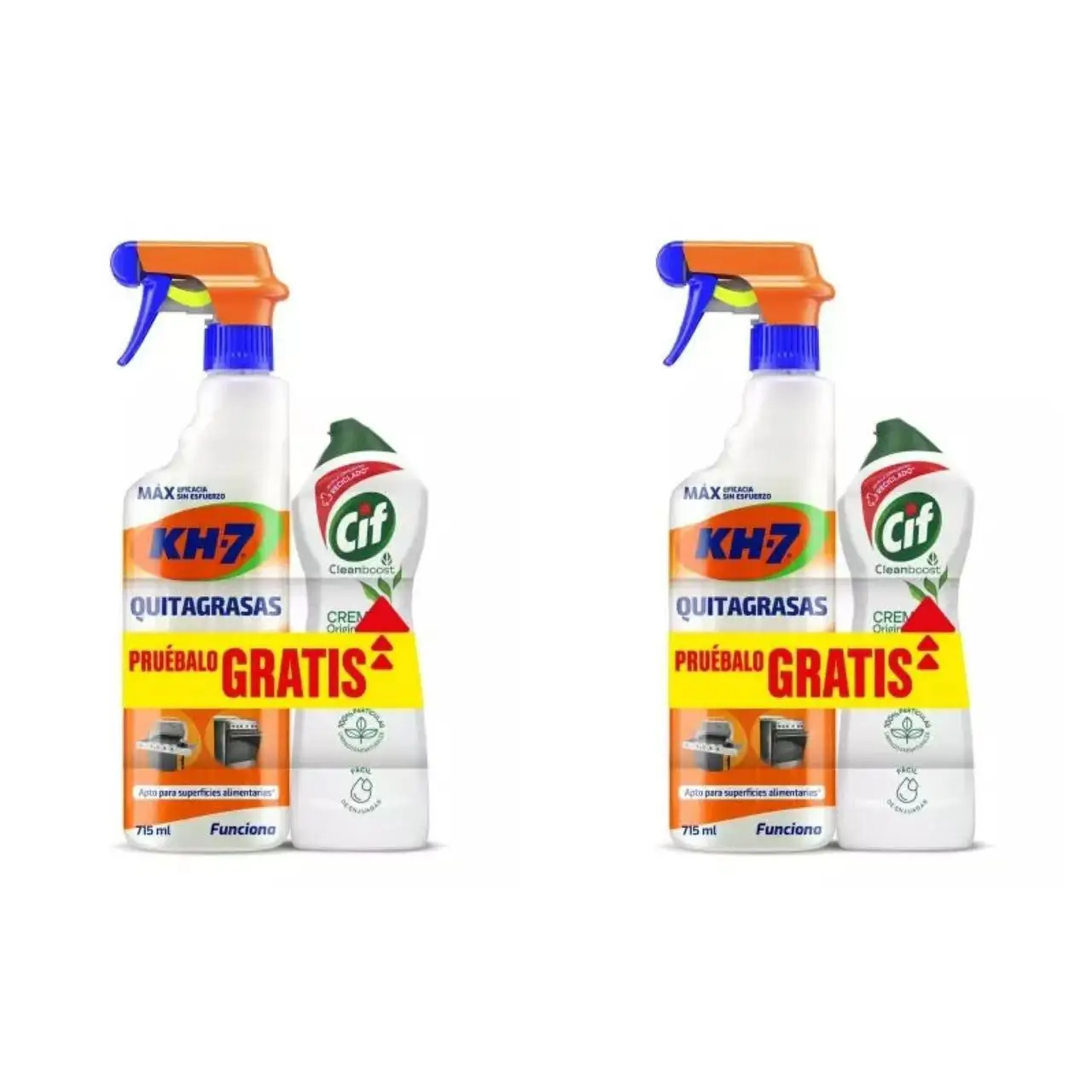 KH-7 Quitagrasas Pistola 2 LOTE DE 715 ml + Cif Blanco 250 ml