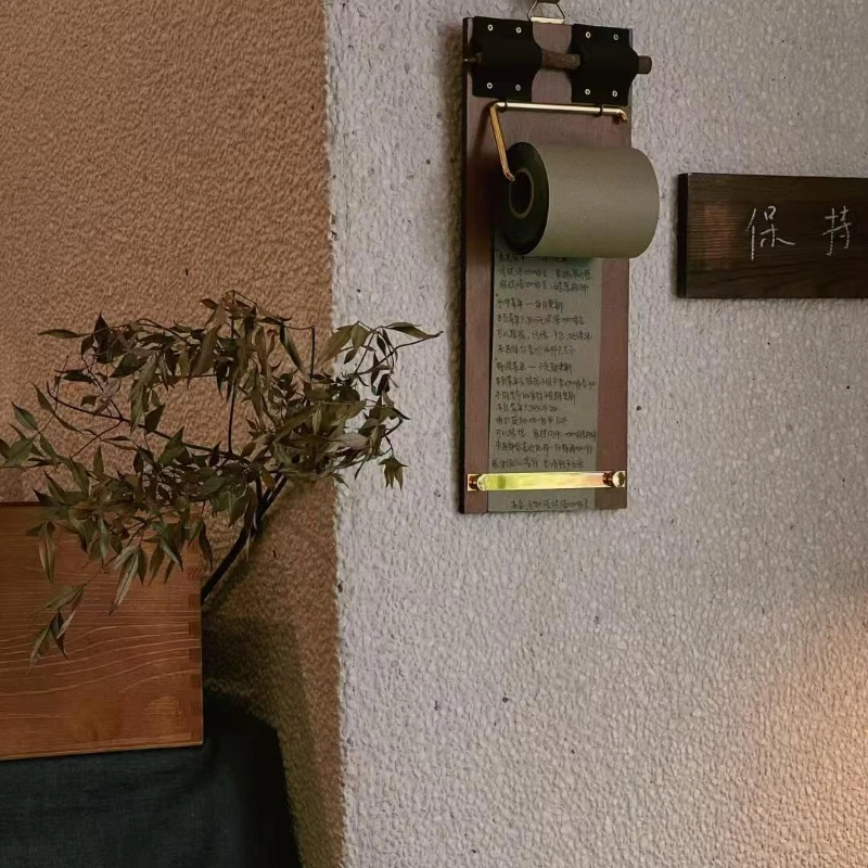 

Retro sticky note splint reel sticky note ins wind cowhide blank roll paper wooden board non-sticky tearable message book