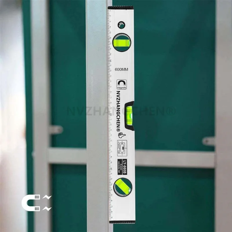 800 mm Régua de nível de espírito magnético liga de alumínio régua de equilíbrio horizontal de alta precisão para decoração de casa DIY